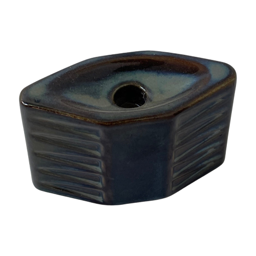 Einar Johansen - Søholm - Vase / Candle Holder - Model 3350 - Granite Blue - 1950’S - Denmark - N