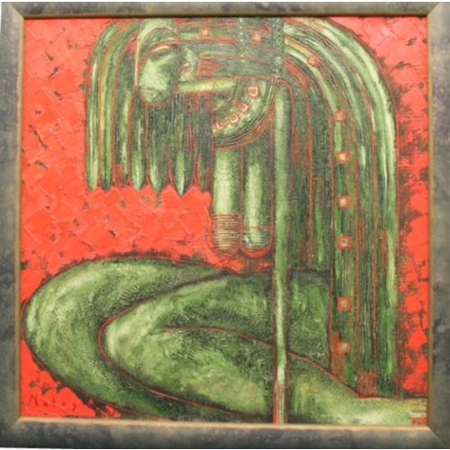 Moderne Schilderkunst. De Eerste Schilderij In De Serie "Mayan Spirits".