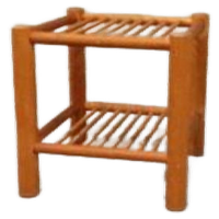 Vintage Houten Bijzettafel Nachtkastje Plantentafel