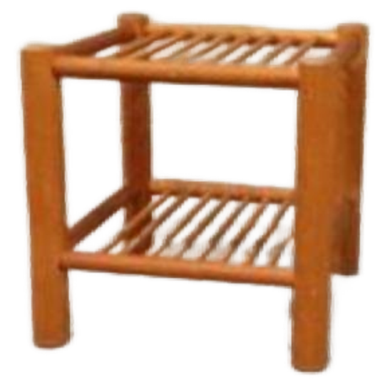 Vintage Houten Bijzettafel Nachtkastje Plantentafel 1