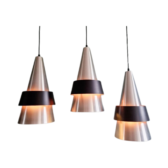 Corona Aluminium Ophanging (x3,), J. Hammerborg, Jaren 60 1