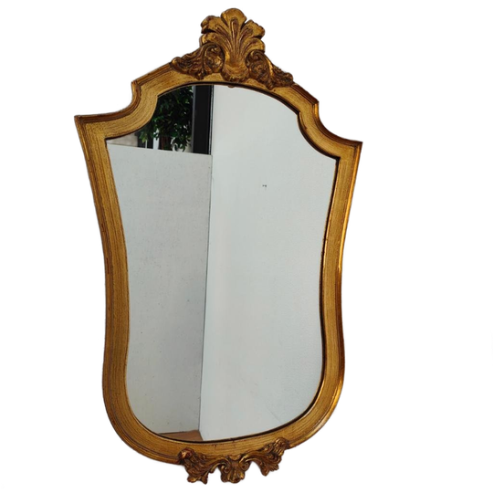 Vintage Goudkleurige Regency Rococo Barok Spiegel Schouwspiegel 406 1