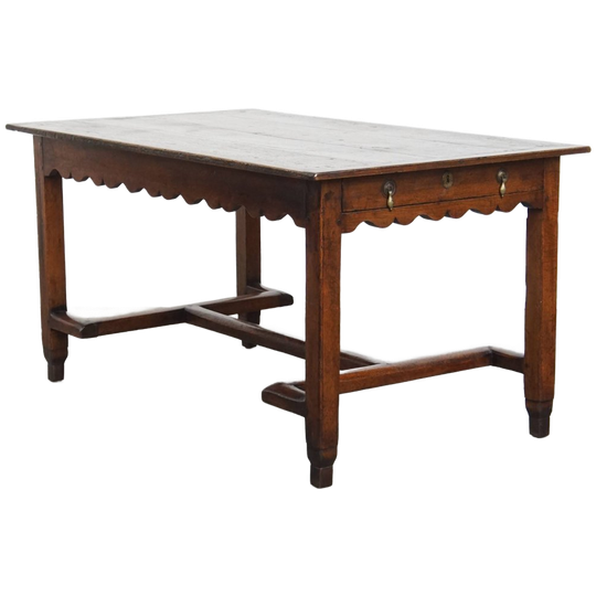 Zeldzame Antieke Engelse Eettafel/ Bureau/ Schrijftafel Gemaakt Van Eikenhout Uit Ca. 1700 1