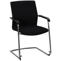 Wilkhahn 178/7 Vergaderstoel, Zwart Netwave, Sledeframe