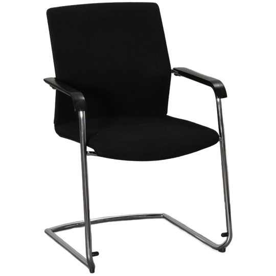 Wilkhahn 178/7 Vergaderstoel, Zwart Netwave, Sledeframe 1