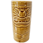 Retro Vaas Okergeel Tikibar Fifties Stijl thumbnail 1