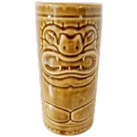 Retro Vaas Okergeel Tikibar Fifties Stijl