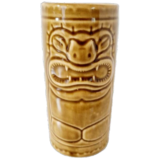 Retro Vaas Okergeel Tikibar Fifties Stijl 1