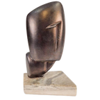 Abstract Keramiek Beeld Op Marmer Voet ‘60 thumbnail 1