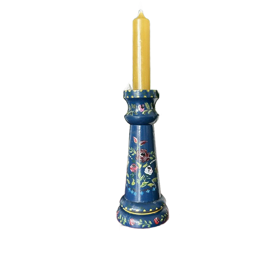 Kandelaar Flowers Handpainted Vintage 1