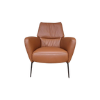 Nieuw - Prominent E-101 Fauteuil - Leder - Bruin - Design thumbnail 1