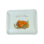 Grote Vintage Franse Ovenschaal Wit Porselein Pillivuyt Kalkoen Kastanjes 38Cm thumbnail 1