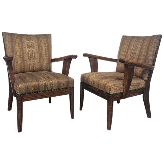 2 Art Deco Fauteuils Eiken Haagse School 1