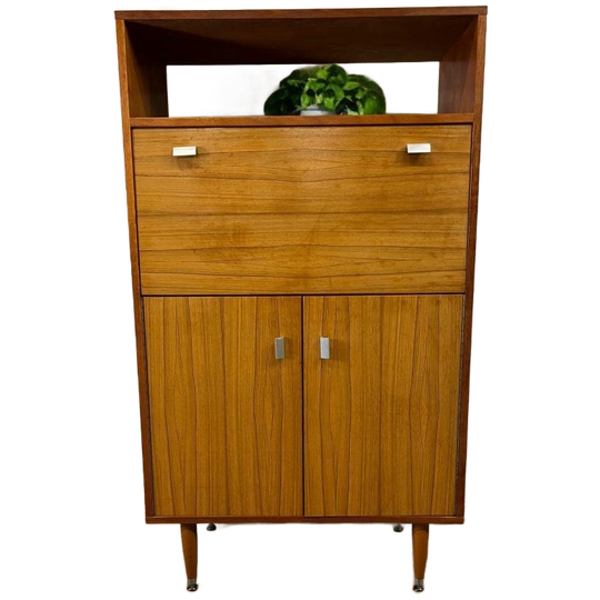Vintage Houten Kast / Barkast / Secretaire 1