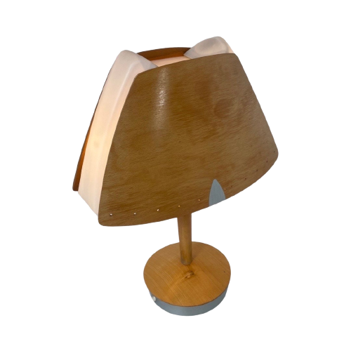 Soren Eriksen - Lucid - Table Lamp Model ‘Culot’ - Plywood, Plastic And Aluminium (Two In Stock)
