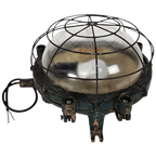 Industriële Gietijzeren Kooilamp - Muurlamp - Buitenlamp - Gal - Frankrijk - 50's thumbnail 1