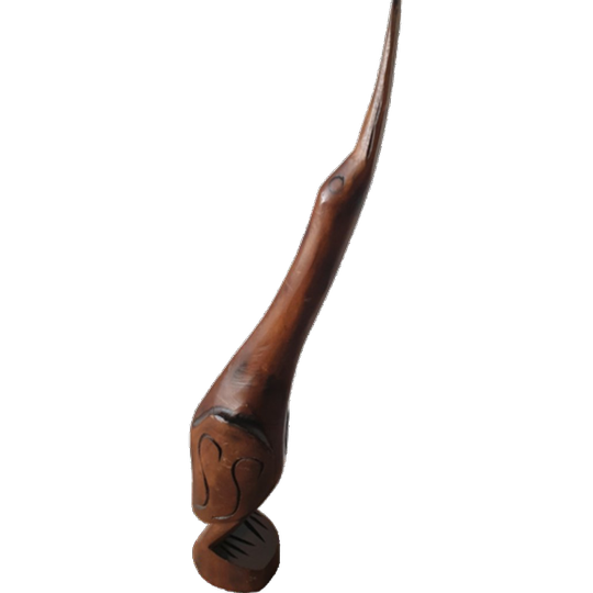 Grote Vintage Houtsnijwerk (kraan?)vogel Hoogte 52 Cm 1