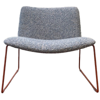 Designstoel – Wolbouclé & Roestvast Staal