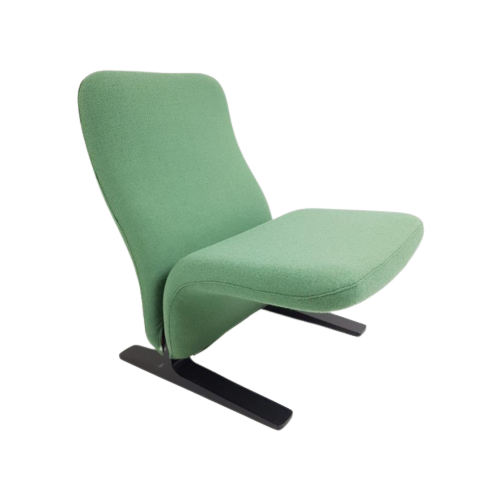 Artifort Concorde Fauteuil Groen | Groene Ploegstof Wol