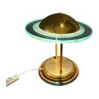 Spage Age Herda Table Lamp With Messing And Glass thumbnail 1