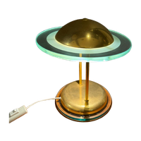 Spage Age Herda Table Lamp With Messing And Glass