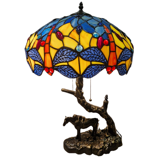 Tiffany-stijl Dragonfly Tafellamp Paard 60x40 1