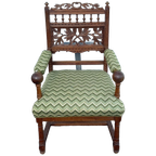 Spindle Back Tapestry Arm Chair thumbnail 1