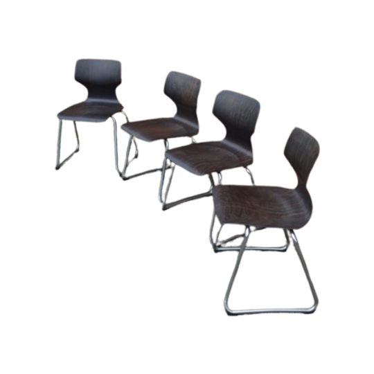 Schoolstoeltjes Set Van 4 Retro 1