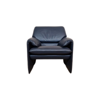 Nieuw - Leolux Bora Beta Fauteuil - Kobaltblauw - Leder