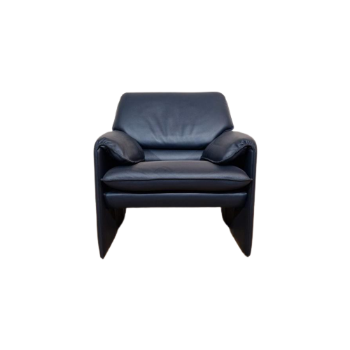 Nieuw - Leolux Bora Beta Fauteuil - Kobaltblauw - Leder