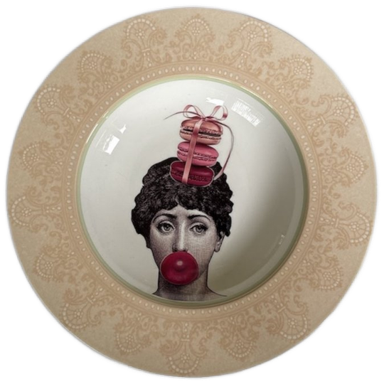 Vintage Wandbord Lina Fornasetti Bubblegum 1