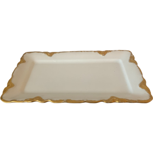 Vintage Porselein Serveerschaal Van Limoges Lebatard | Kerst 1