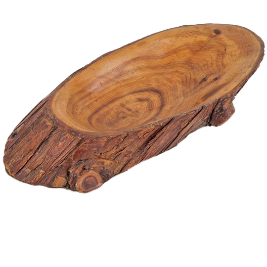Vintage Pine Fruitschaal Hout Brutalist ‘60 Denmark Schaal 1