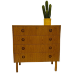 Vintage Ladekast Kastje Jaren 60 Teak Fineer Commode Design thumbnail 1
