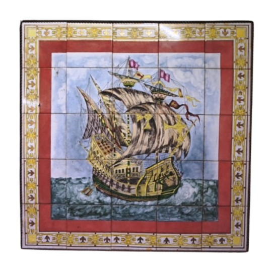 Schilderij Op Keramiek J. Renard. 1