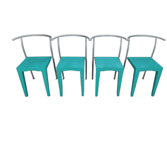 Set Of 4 Dr Glob Chairs By Philippe Starck For Kartell, Italy, 1980s 1