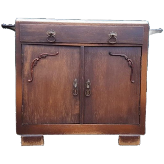 Karakteristiek Oud Kastje Houten Halkastje Badkamerkastje 1