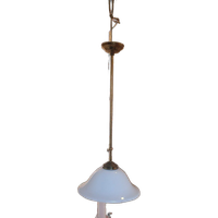 Vintage - Hanglamp - Plafondlamp - Uitschuifbare Stang -glas