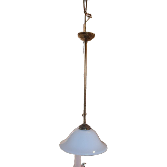 Vintage - Hanglamp - Plafondlamp - Uitschuifbare Stang -glas 1