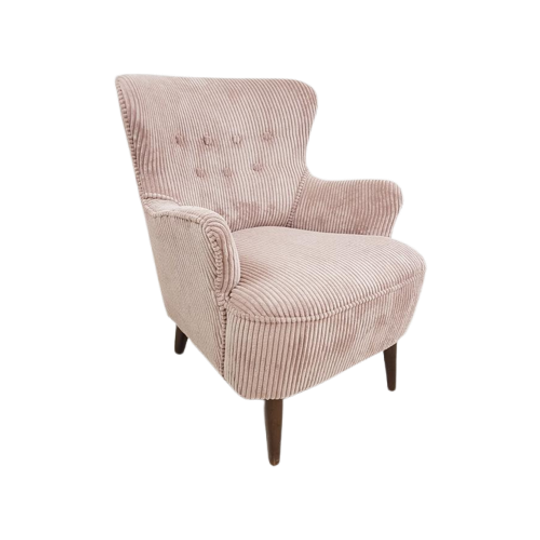 Artifort Theo Ruth Roze Rib Lichtroze Fauteuil Vintage Nieuw 1