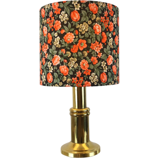 Messingkleurige Tafellamp 'floral' 1