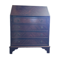 Edwardian Mahogawy Bureau Leather Top Anno 1910