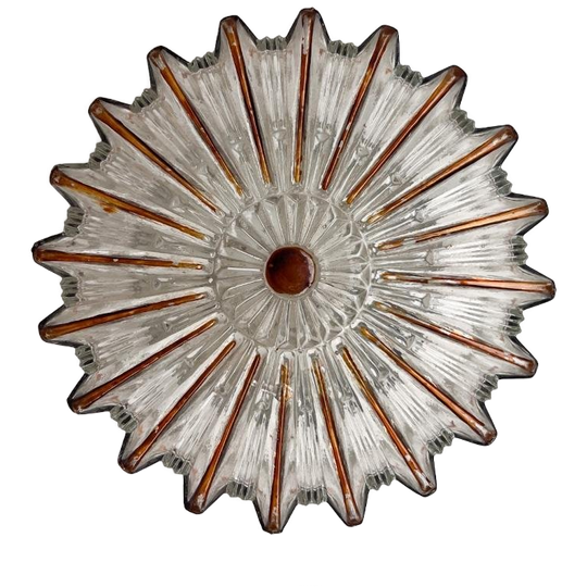 Herda Glazen Wandlamp Of Plafondlamp 18 Cm, 1970's 1