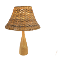 Ikea - Ikea Läns - Tafellamp - Hout - Riet - Type B 9804 - 1990'S