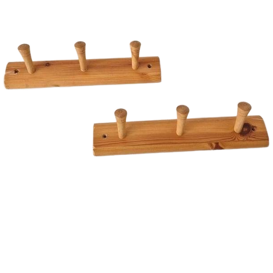 Set Van 2 Grenen Vintage Kapstok Kapstokjes 1