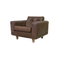 Søren Nissen And Ebbe Gehl Vintage Armchair In Brown Leather