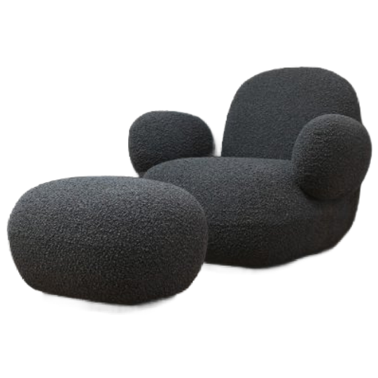 101 Copenhagen | Set Toe Fauteuil Flat + Toe Hocker Diep Taupe 1