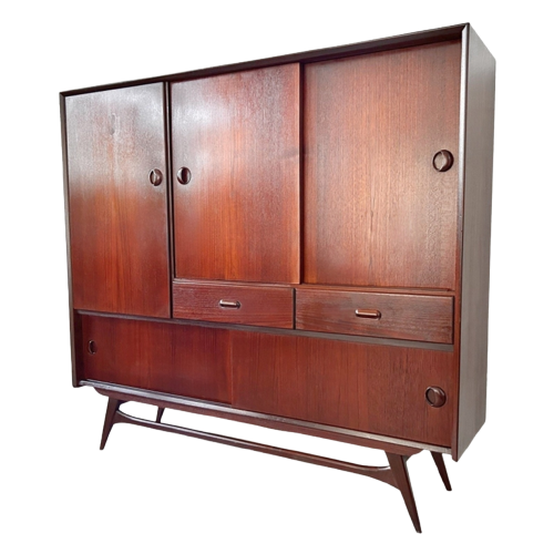 Mid-Century Deens Design Highboard Kast Van Teeffelen Wébé