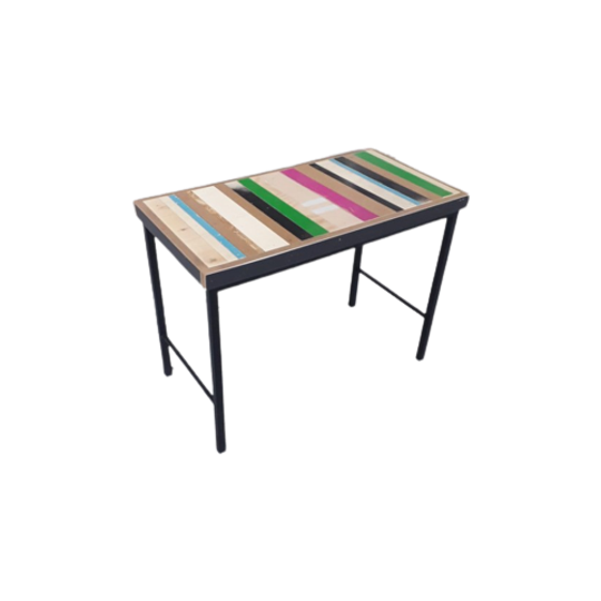 Unieke Sidetable, Bijzettafel Van Vintage Onderstel En Eigentijds 1