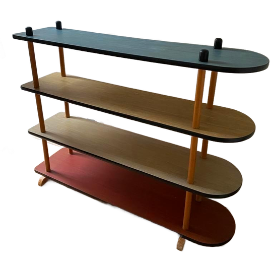 Vintage Houten Stokkenkast - Wandrek - Jaren ‘60 1